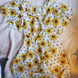 Sunflower Polka Dot high-low tunic